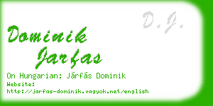 dominik jarfas business card